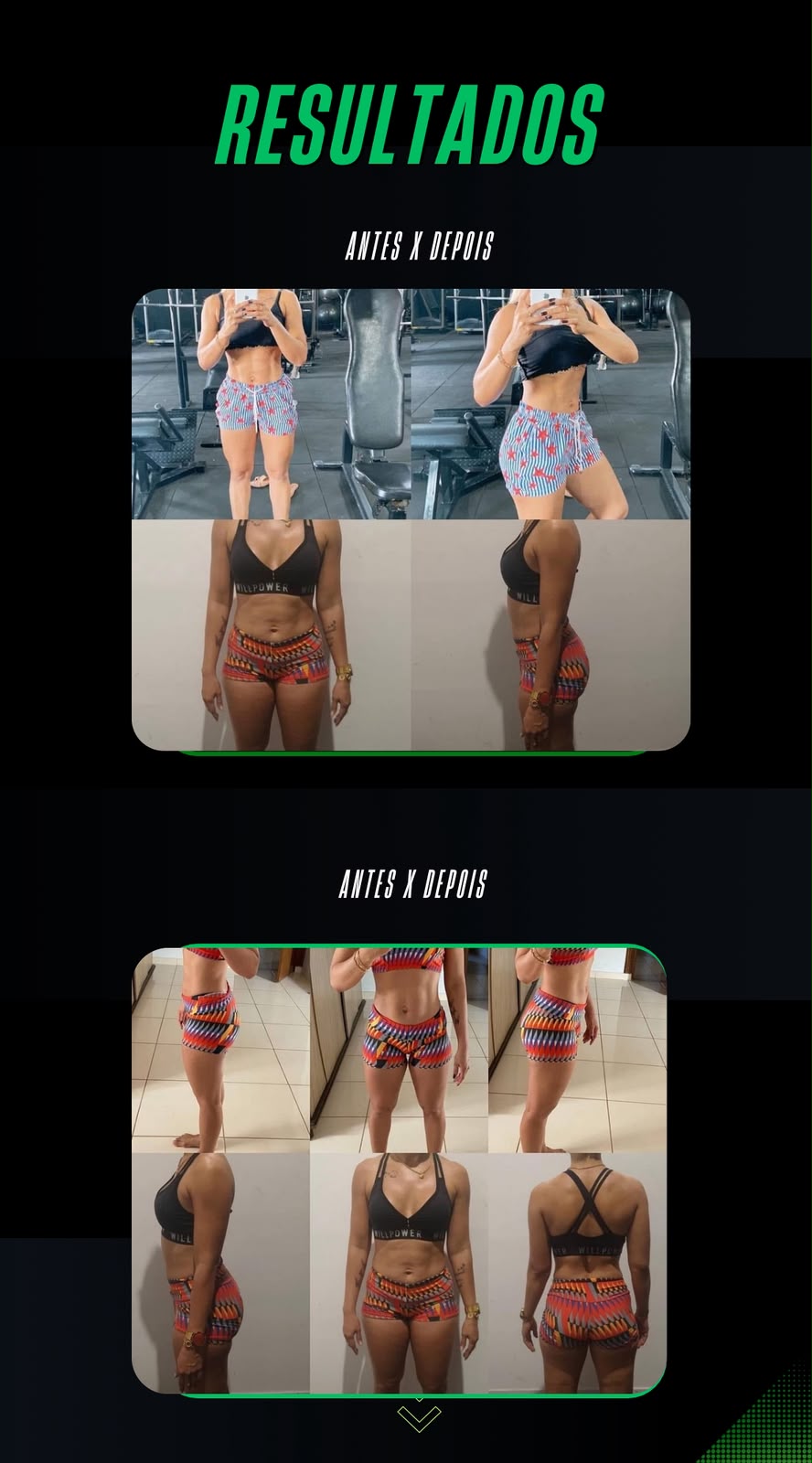 Resultado real 3 - Hipertrofia, ganho de volume muscular e simetria corporal - Projeto 90 Dias