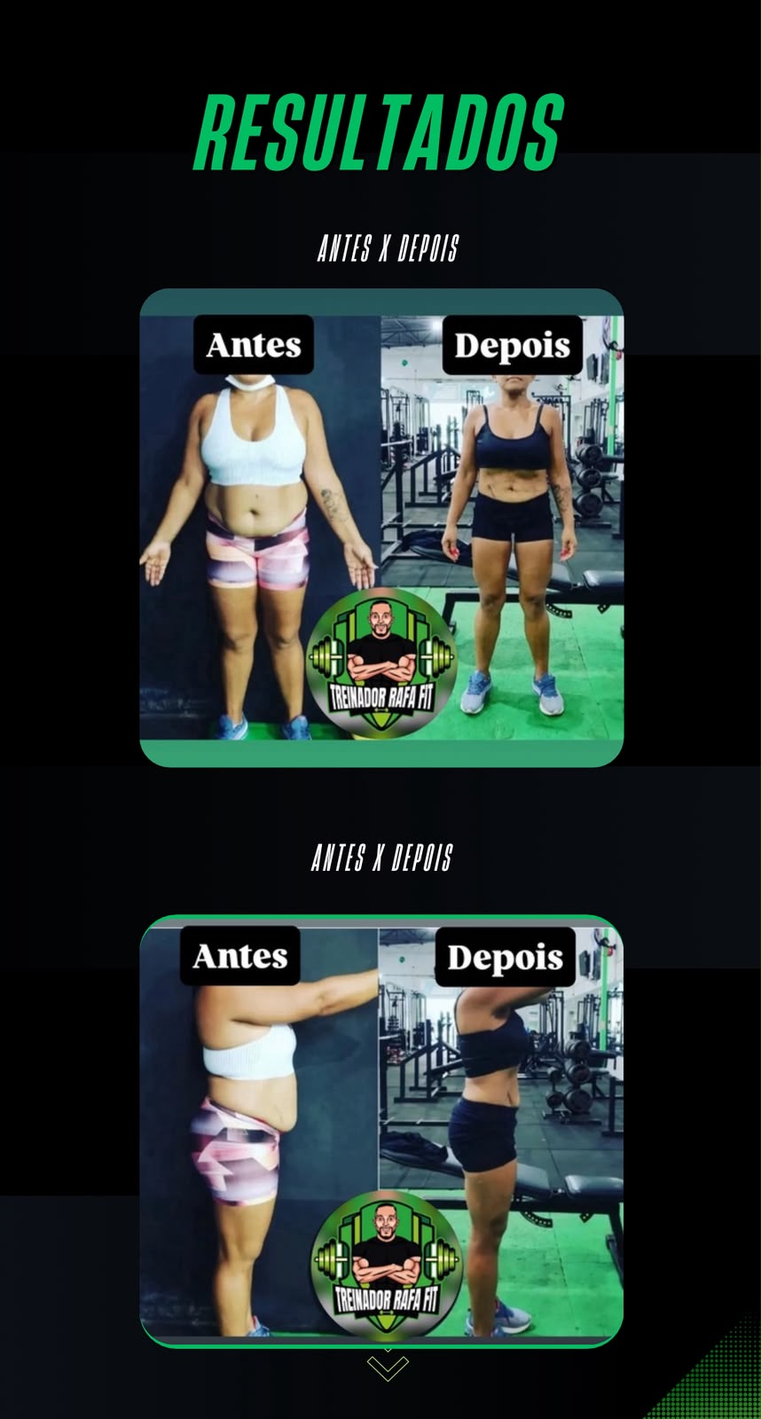 Resultado real 4 - Evolução de massa magra e postura física com treino personalizado