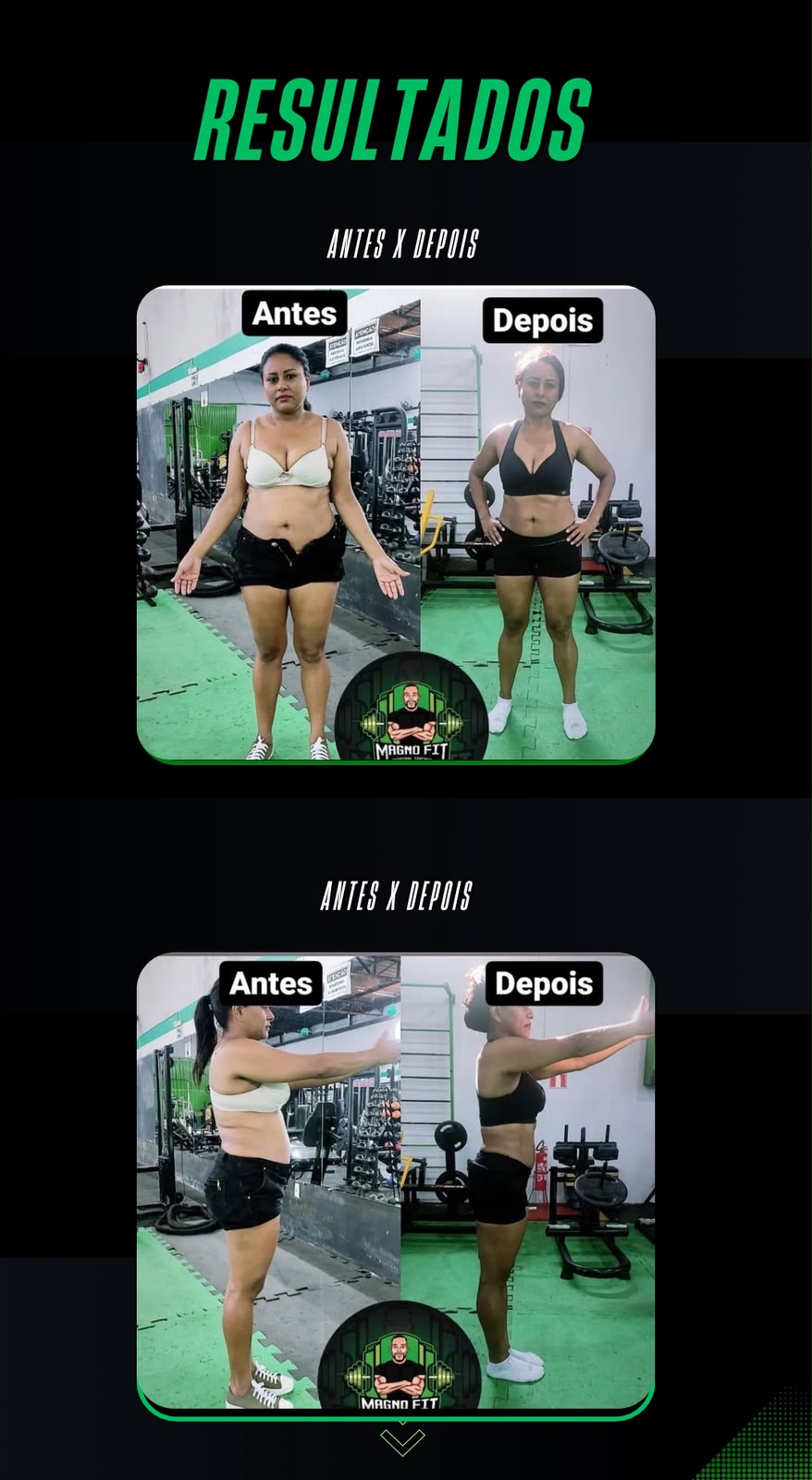 Resultado real 5 - Transformação corporal feminina com foco em definição e contorno muscular